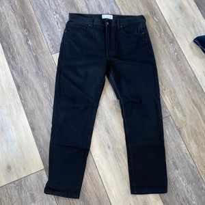 Everlane black straight leg High rise waist jeans